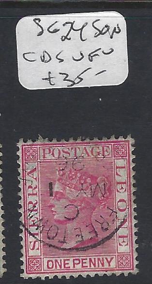 SIERRA LEONE  (P2912B) QV  1D   SG 24  CDS  VFU