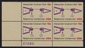 #1683 13c Telephone Centennial, Plate Block [37280 LL] **ANY 5=FREE SHIPPING**