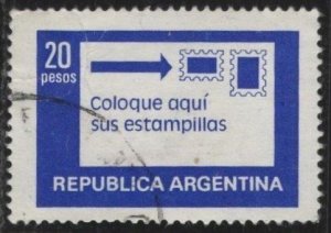 Argentina 1201 (used) 20p correct positioning of stamps, ultra (1978)