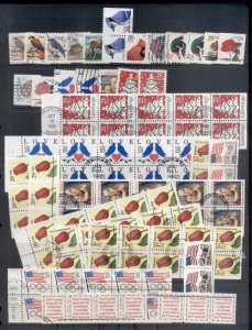 USA 1990's on Assorted Oddments, blocks, panes , duplicates Used 5 scans