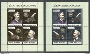 2005 Guinea-Bissau Jules Verne & Concorde ! Gold Silver #2936-2943 2Kb ** Ja599