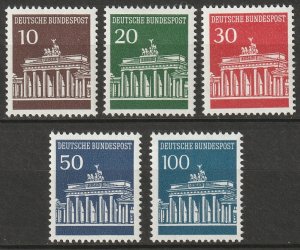 Germany 1966-68 Sc 952-6 set MNH**