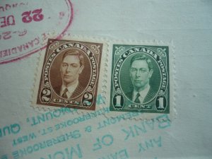 Canada - Revenue - KGVI Mufti Issue Stamps on Time Draft dated 1942