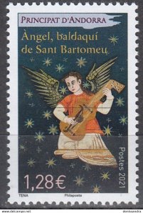 Stamps of ANDORRA-FRANCE 2021 MNH** - French Andorra 2021 Noel Ange Neuf **