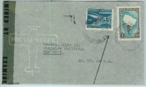 93893 - ARGENTINA - POSTAL HISTORY -  CENSORED  Cover  to the USA  1940's