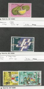 Thailand, Postage Stamp, #635, 711 Mint NH, 741, 743 LH, 1972-75