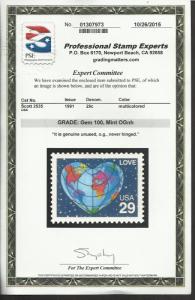 # 2535 MINT NEVER HINGED HEART SHAPED GLOBE     P.S.E. GR...