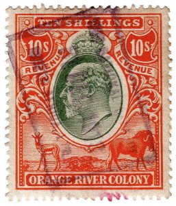 (I.B) Orange River Colony Revenue : Duty Stamp 10/- 