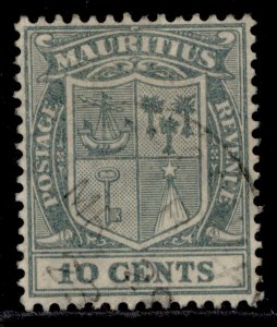 MAURITIUS GV SG215, 10c grey, FINE USED.