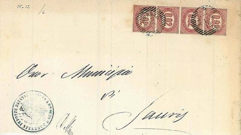 ITALIA REGNO - VENETO : annullo AUSTRIACO : AMPEZZO 1875