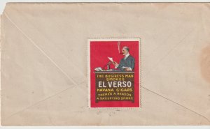 Poster Stamp 1920 USA El Verso Cigars Deisel-Wemmer Company Ohio History on Cov.