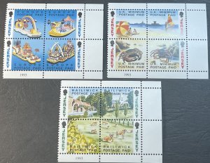 JERSEY # 614a-617a-MINT NEVER/HINGED----COMPLETE SET IN BLOCKS OF 4----1993