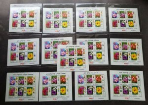 Malaysia Garden Flower Plant 2009 Definitive (13v ms) MNH *VIP *P000000 *rare