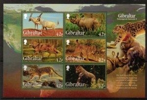 GIBRALTAR SGMS1482 2012 ENDANGERED ANIMALS 2nd SERIES MNH