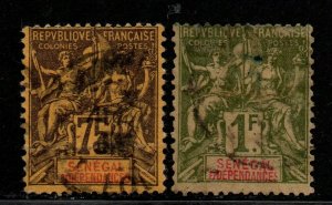 $Senegal Sc#51-52 used, fine, part set, ex. 35-50, Cv. $38.50