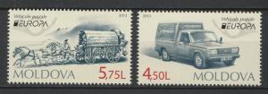 Moldova 2013 CEPT Europa Postal Vehicles 2 MNH stamps