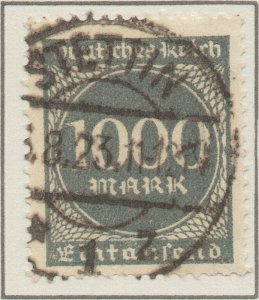 Germany Deutsches Reich Weimar Republic Hyper Inflation 1000Mk stamp Mi273 1922