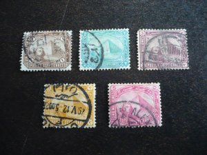 Stamps - Egypt - Scott# 43-48 - Used Part Set of 5 Stamps