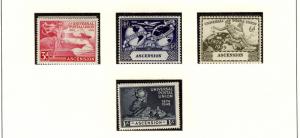 ASCENSION  UPU  1949 #57 - 60  MNH