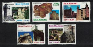 San Marino Architecture of Montefeltro 5v 1999 MNH SG#1736-1740