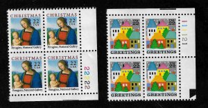 2244-2245 Mint,OG,NH... SCV $4.20... Plate Blocks of 4