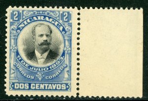 Nicaragua 1903 Unissued 2¢ Zelaya Official MNH G7