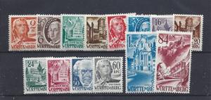 Germany (Wurttemberg), 8N14-8N27, Occupation Stamps Singles, **MNH**, (LL2019)