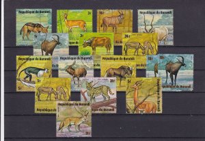 SA24b Burundi 1975 Wild Animals, Air Mail and Postage, used stamps