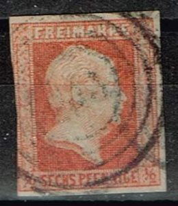 Prussia 1851,Sc.#2 used, King Friedrich Wilhelm IV cv.€70