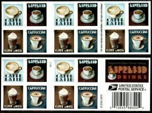 U.S.#5569-5572(5572b) Expresso Drinks 55c Booklet Pane of 20, MNH.