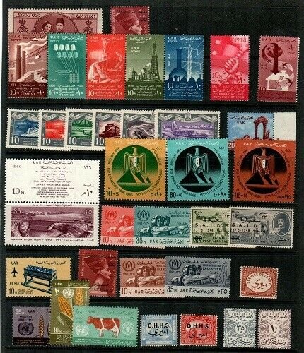 Egypt - small collection of Mint NH sets and S/S (few singles) - CV $101.00