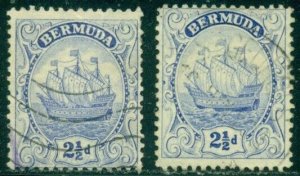 BERMUDA SCOTT #s 44 AND 87, USED, TWO STAMPS, GREAT PRICE!