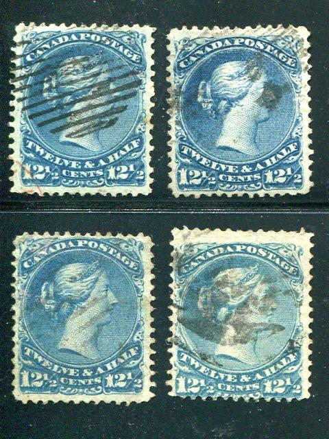 Canada #28,b,i,ii  Used  F-VF  - Lakeshore Philatelics 