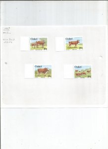 CISKEI - 1987 - Nkone Brand of Cattle - Perf 4v Set - Mint Light Hinged