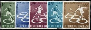 Togo 491-4, C43 MNH - 1964 Tokyo Olympics