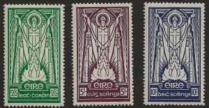 Ireland 96-98  1937  set  3  VF  mint hinged