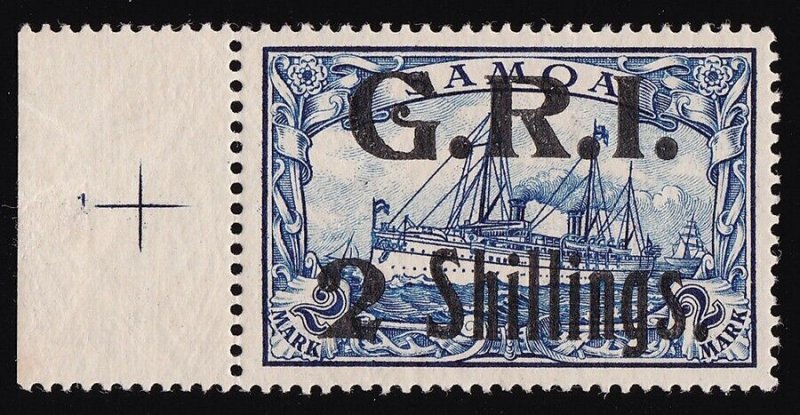 SAMOA 1914 GRI 2 Shilling on Yacht 2Mk MNH ** +CERTIFICATES ONLY 126 PRINTED