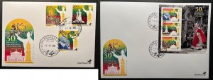 Lithuania 2023 Pope John Paul II's visit 30 ann BeePost set and block FD...