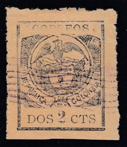 Colombia 1899 Cartagena Issues 2c Black on Buff VLM Mint. Scott 171