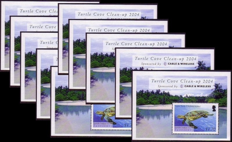 BIOT Turtles MS 10 pcs WHOLESALE 2005 MNH SC#296 SG#MS318