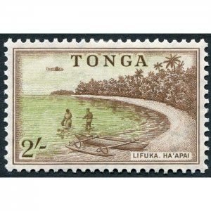 Tonga 1953 2s sage-green & brown SG111 unused