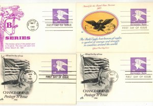 1981 B NON DENOMINATED POSTAL CARDS BIG SET OF 11 DIFF REGULAR & PAID REPLY