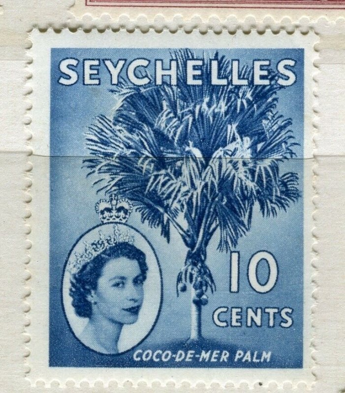 SEYCHELLES; 1953 early QEII issue fine Mint MNH unmounted 10c. value