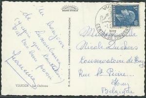 LUXEMBOURG 1961 postcard , tourism commem cancel................38556