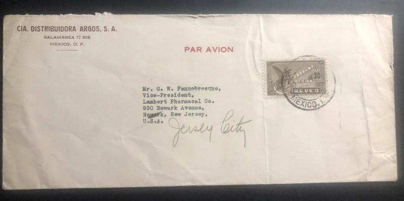 1950s Mexico city Mexico Airmail Cover To Newark NJ USA Negrita laxative label