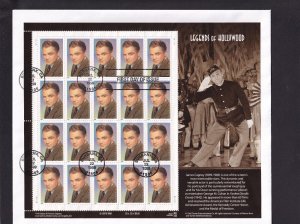 Scott #3329 James Cagney Sheet of 20 Stamps FDC on Envelope