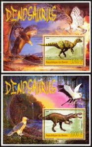 Benin 2006 Dinosaurs Birds 2 S/S MNH