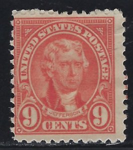 Scott # 561  Lot E326  9c Jefferson  rose  MNH OG