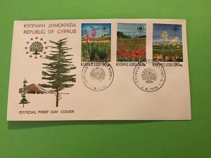 Cyprus First Day Cover Trees Plants 1970 Stamp Cover R43227