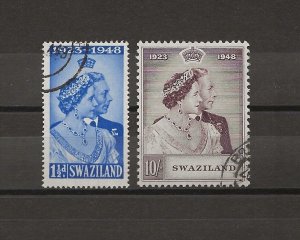 SWAZILAND 1948 SG 46/7 USED Cat £46